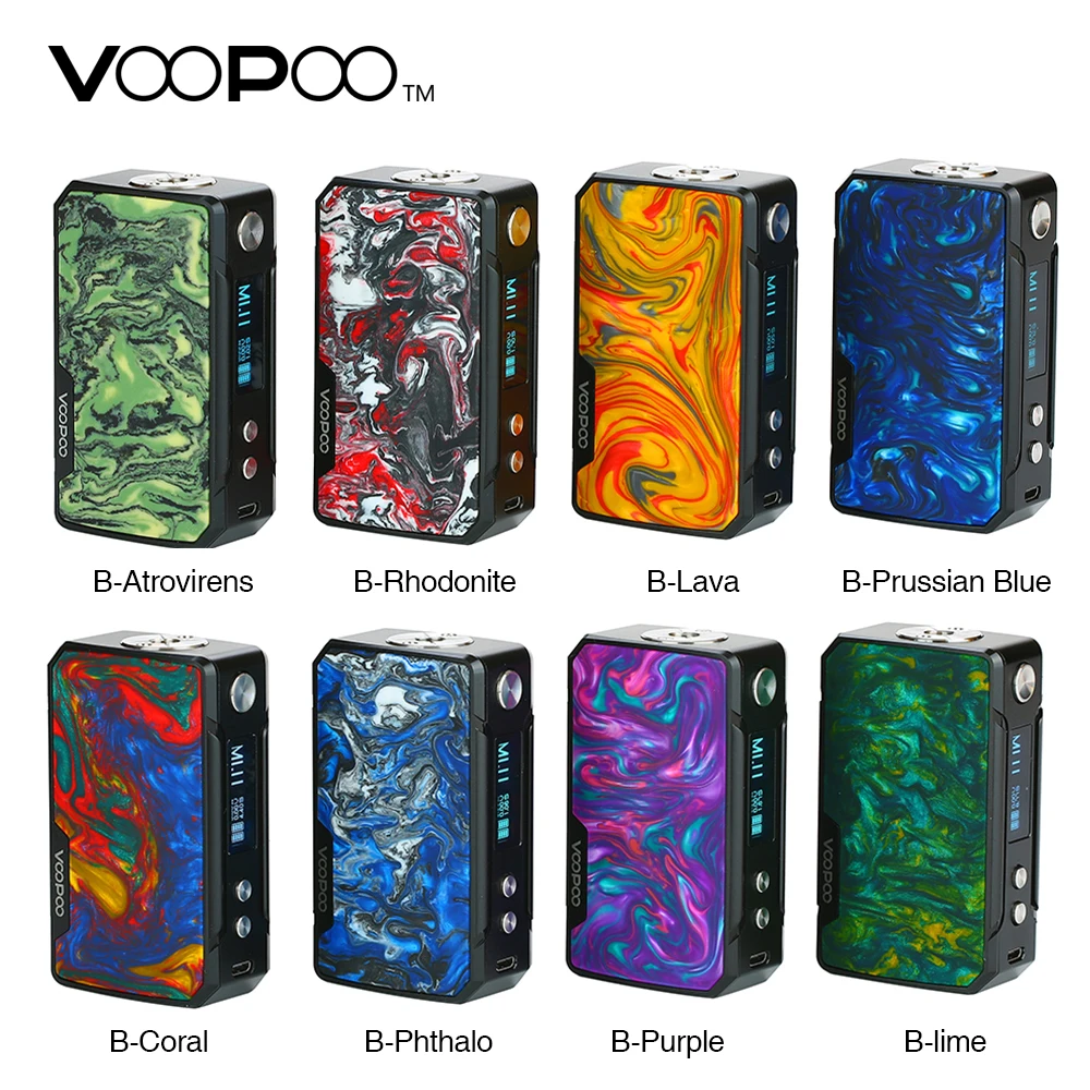 Новый оригинальный 117W VOOPOO Drag мини-мод со встроенной батареей 4400mAh и Innovate GENE. FIT Chip