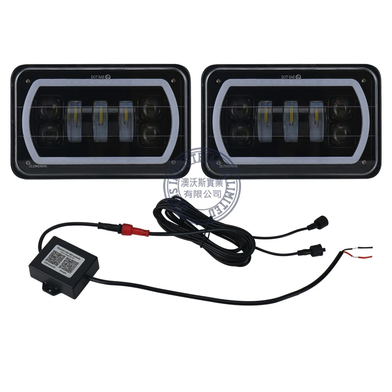 4x6 &quot30 Вт работающего на постоянном токе 12 В в светодиодный фар RGB LED DRL Вождения