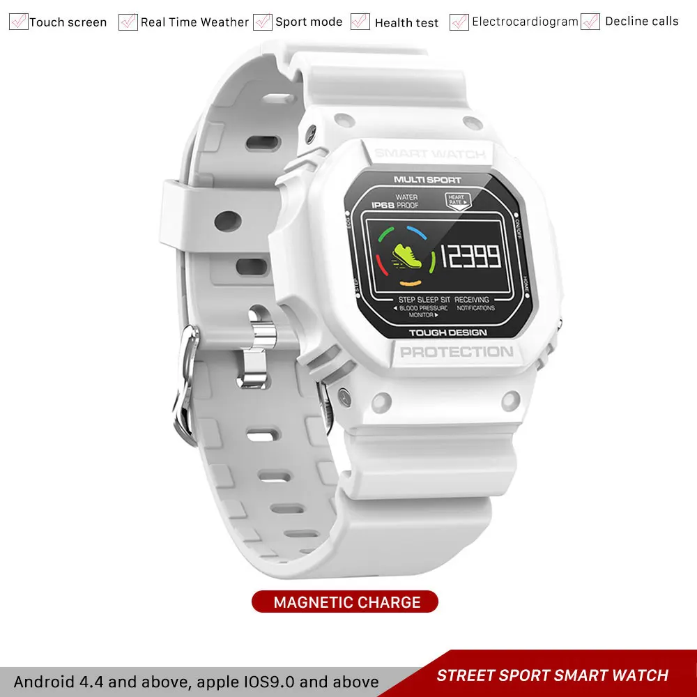 X12 сердечного ритма smart watch для мужчин и женщин Ip68 водонепроницаемый ECG + PPG браслет