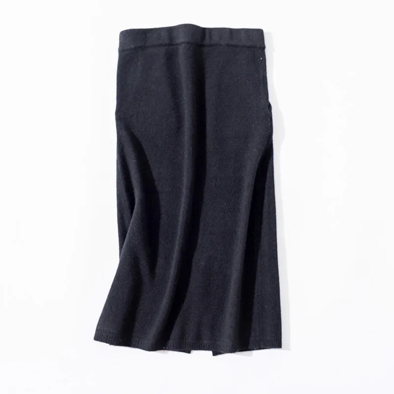 Новинка 2018 Высококачественная Женская юбка зимняя однотонная теплая простая