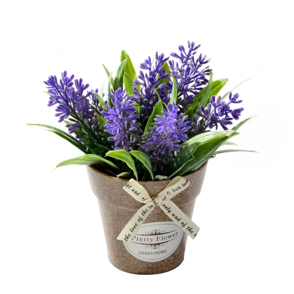 Искусственные цветы гибридная трава из пластика ваза для бонсай искусственные