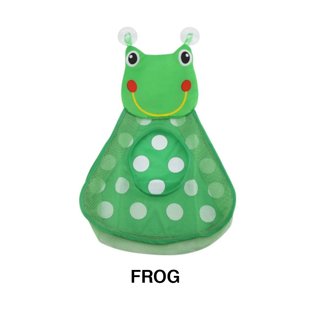 Frog Enjoybay детские игрушки для душа для ванны Сетчатая Сумка Детские игрушки Органайзер сетка с двойной присоской мультфильм портативный органайзер для ванной комнаты - Цвет: Frog