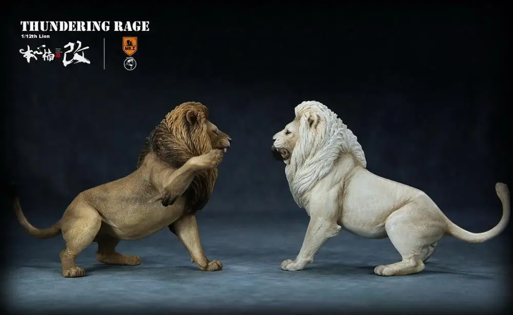 M R.Z статуи животных * Солнечные игрушки Масштаб 1/12th Thundering Rage “(Африканский Лев