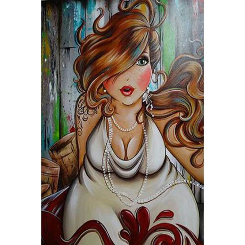 100% 5D diy Daimond Painting 3D beauty woman diamond painting rhinestones embroidery &quotColor painting&quot TF2030 | Дом и сад