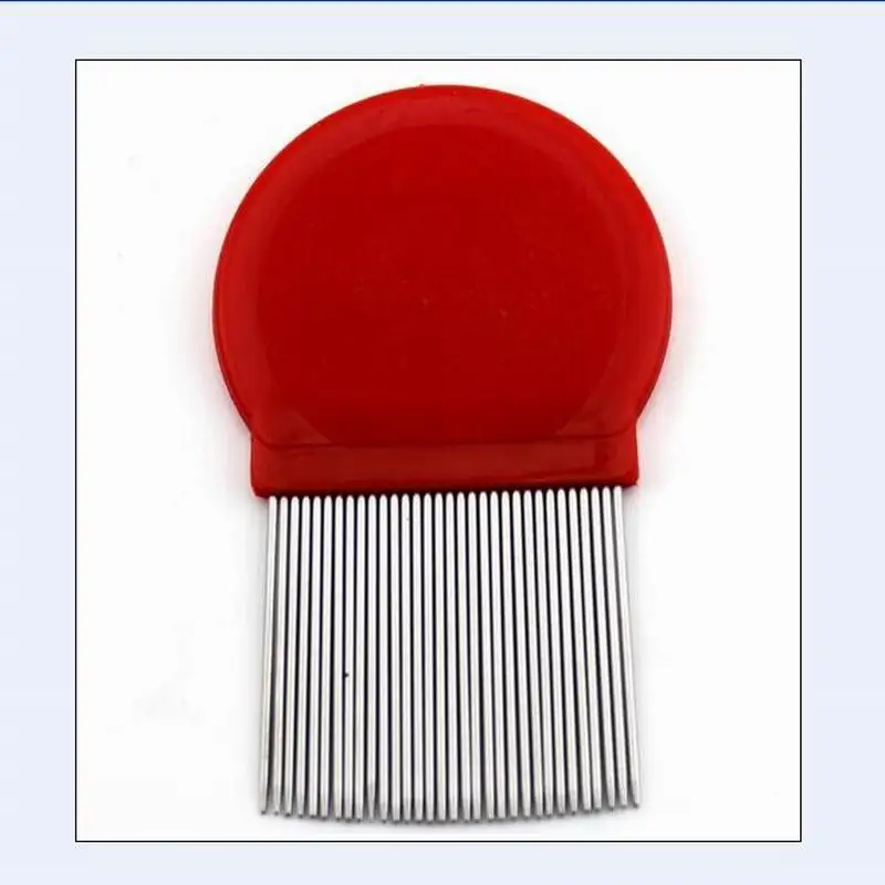 

Wholesale 8CM stainless steel lice comb detangle close tine comb hair brush for hairdressing styling as hair care cleaning tool