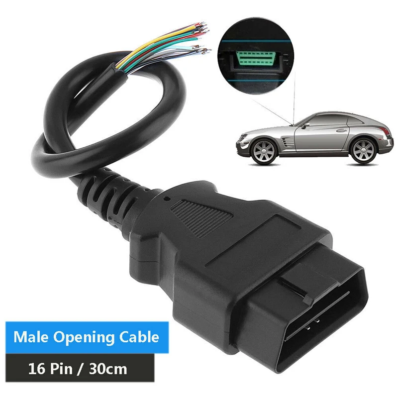 30 см/1 5 м OBD2 II 16 Pin штекер удлинитель для открытия провода диагностический кабель