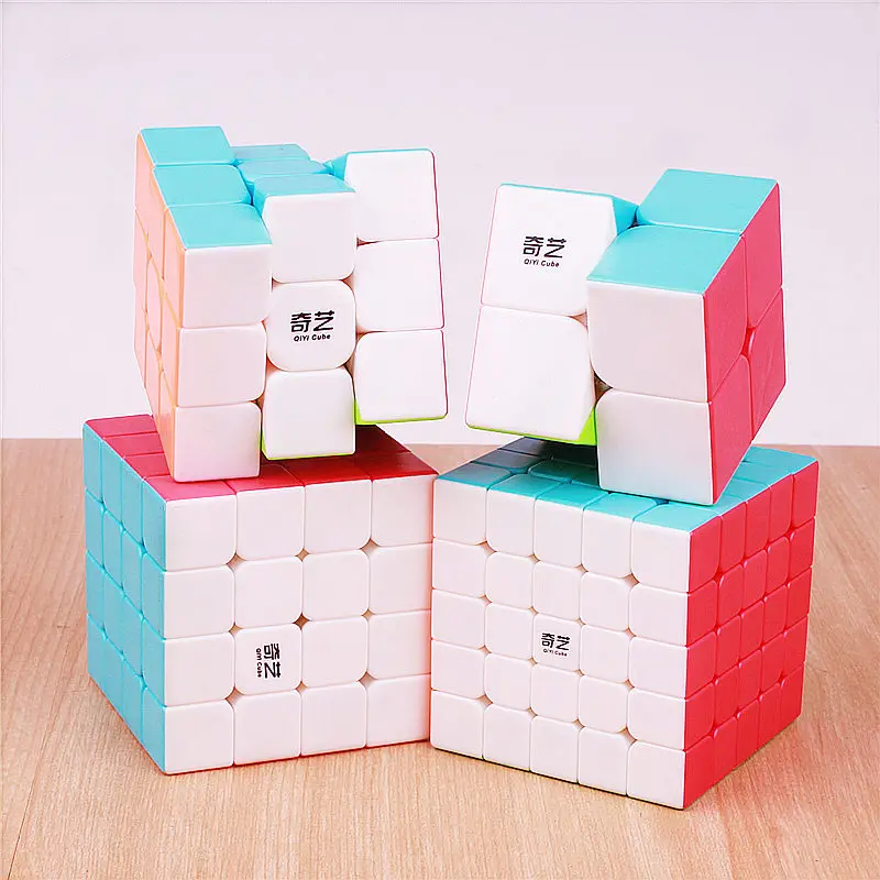 QIYI warrior 3x3x3 4x4x4 5x5x5 Волшебные кубики, детские игрушки, скоростные пазлы, куб, обучающая наклейка, меньше магических игрушек, карманный куб 2x2x2