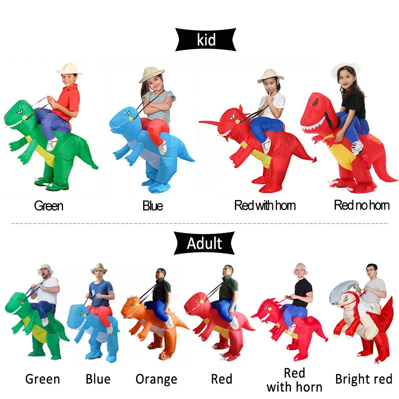 JYZCOS надувной динозавр костюм для вечеринки на Хэллоуин Косплэй Пурим вечерние