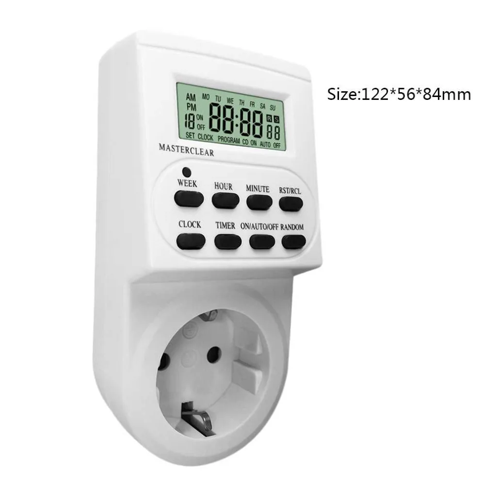 TGE 2A Великобритания ЕС Plug Мини 24 часов Механические Электрической Розетки