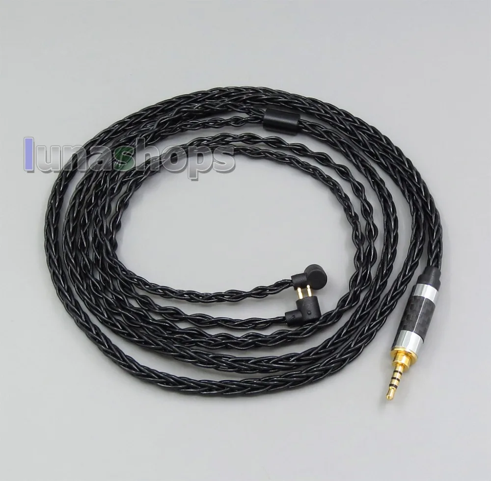 

Black LN006128 8 core 2.5mm 4.4mm Balanced Pure OCC Earphone Cable For Etymotic ER4B ER4PT ER4S ER6I ER4