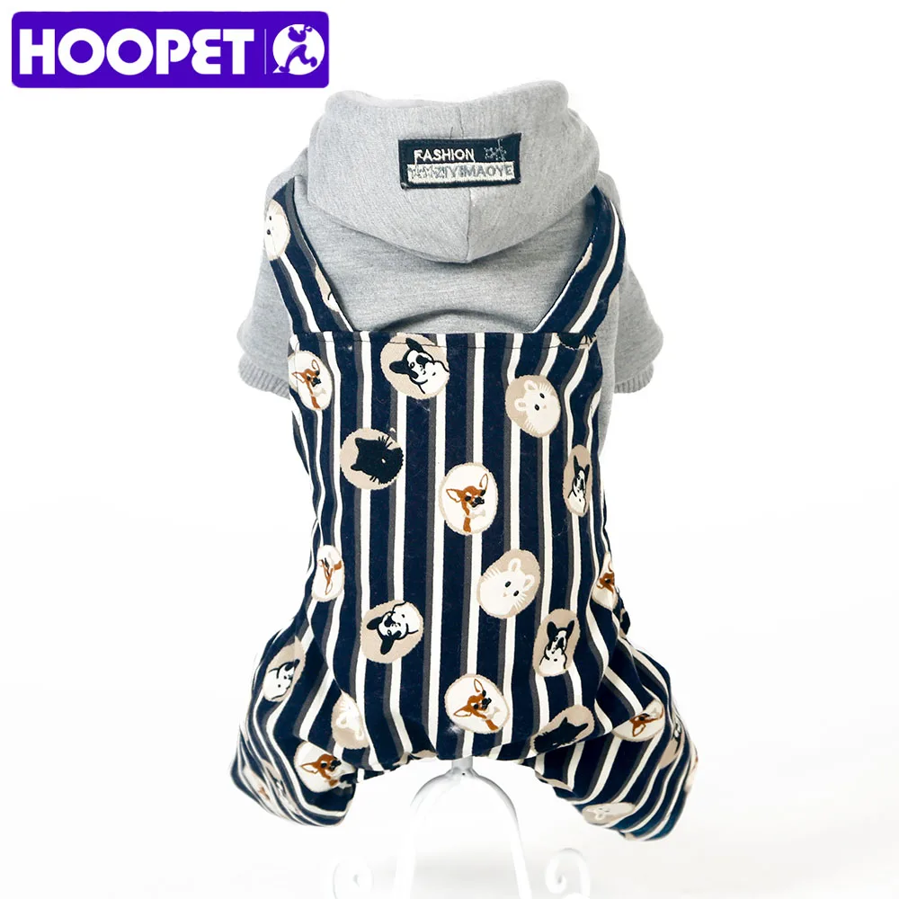 HOOPET Собака Комбинезон Пальто и пуховики в полоску Подтяжки для женщин одежда на
