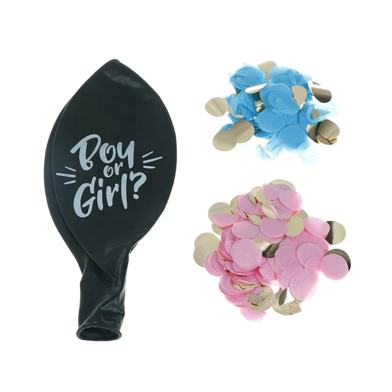 36 дюймовый черный круглый латексный шар конфетти для мальчиков или девочек