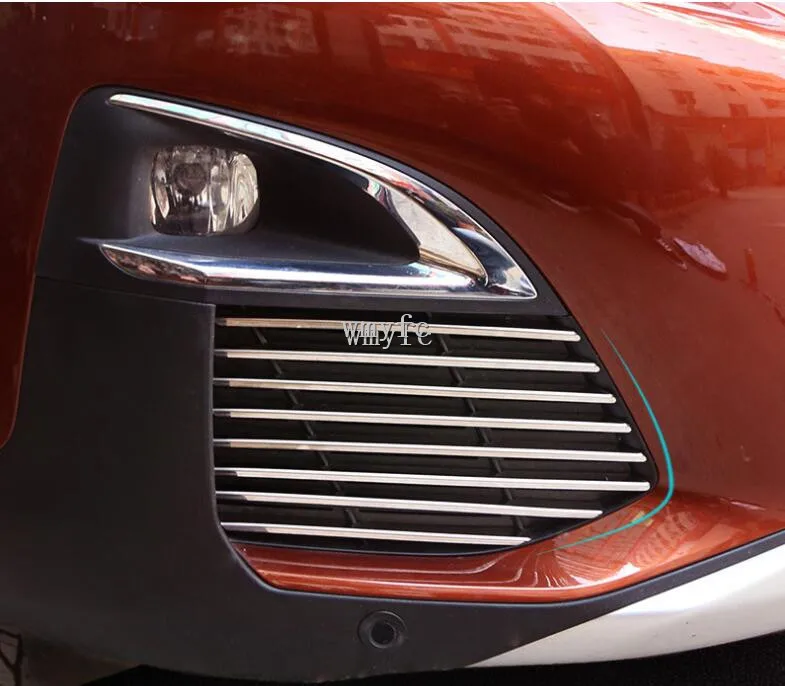 Для peugeot 3008GT 3008 17 18 /5008GT из нержавеющей стали Передняя решетка решетки Нижняя отделка полосы 26 шт