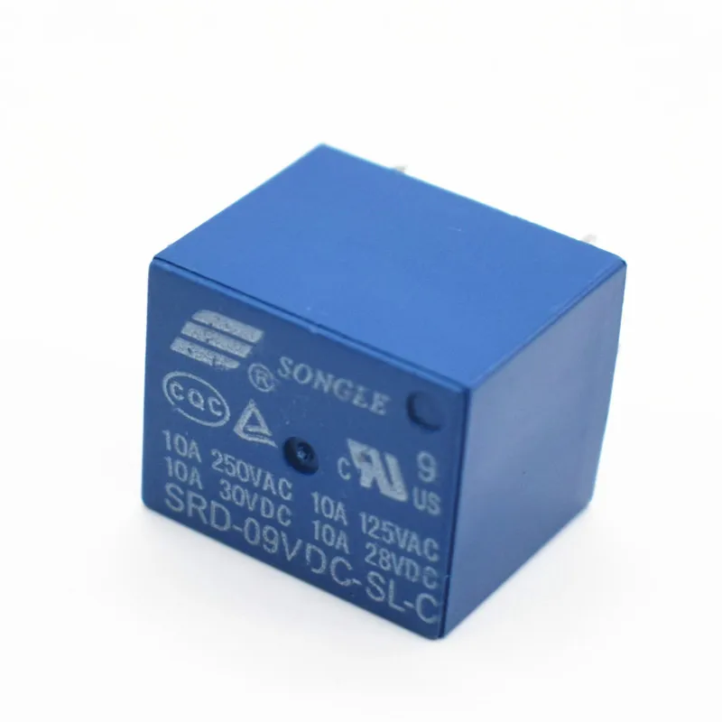 Реле питания PCB типа SRD 09VDC SL C 9V 10A 250VAC 5PIN T73|relay pcb|power relaypcb power relay |