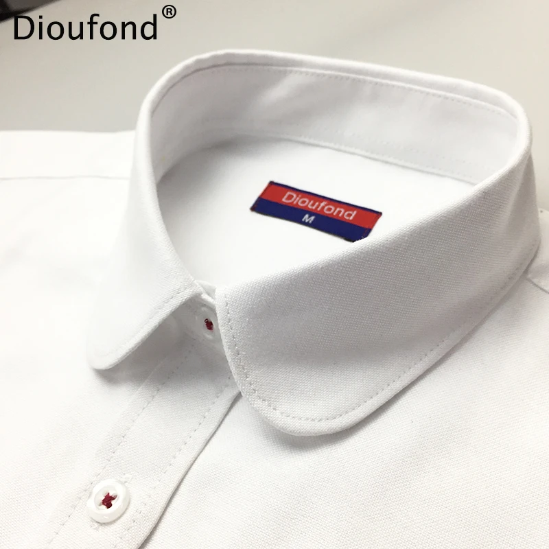 Женские Однотонные блузки Dioufond из ткани Оксфорд мятного цвета с длинным рукавом