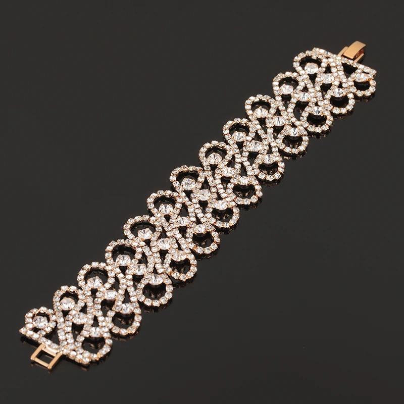 YFJEWE модные очаровательные браслеты и для женщин Роскошные Стразы Кристалл