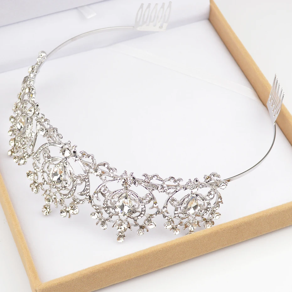 Яркая роскошная женская Корона ручной работы с кристаллами | Украшения и