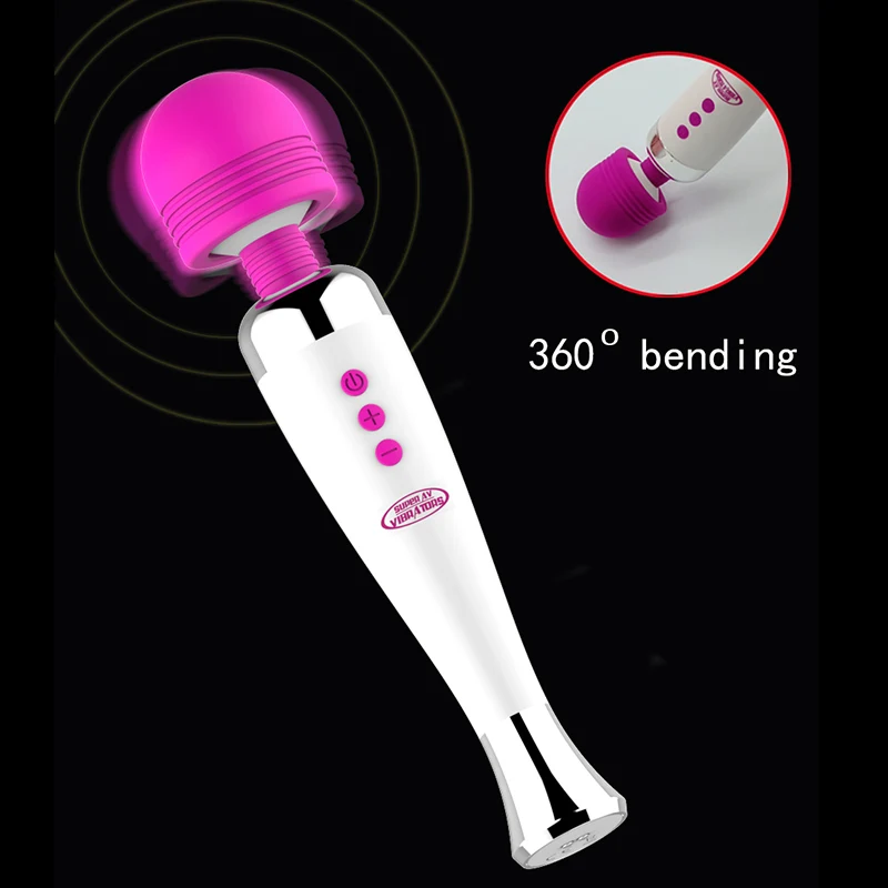 Вибратор для клиторального массажа AV Magic Wand 12 скоростей вращения точки G женские