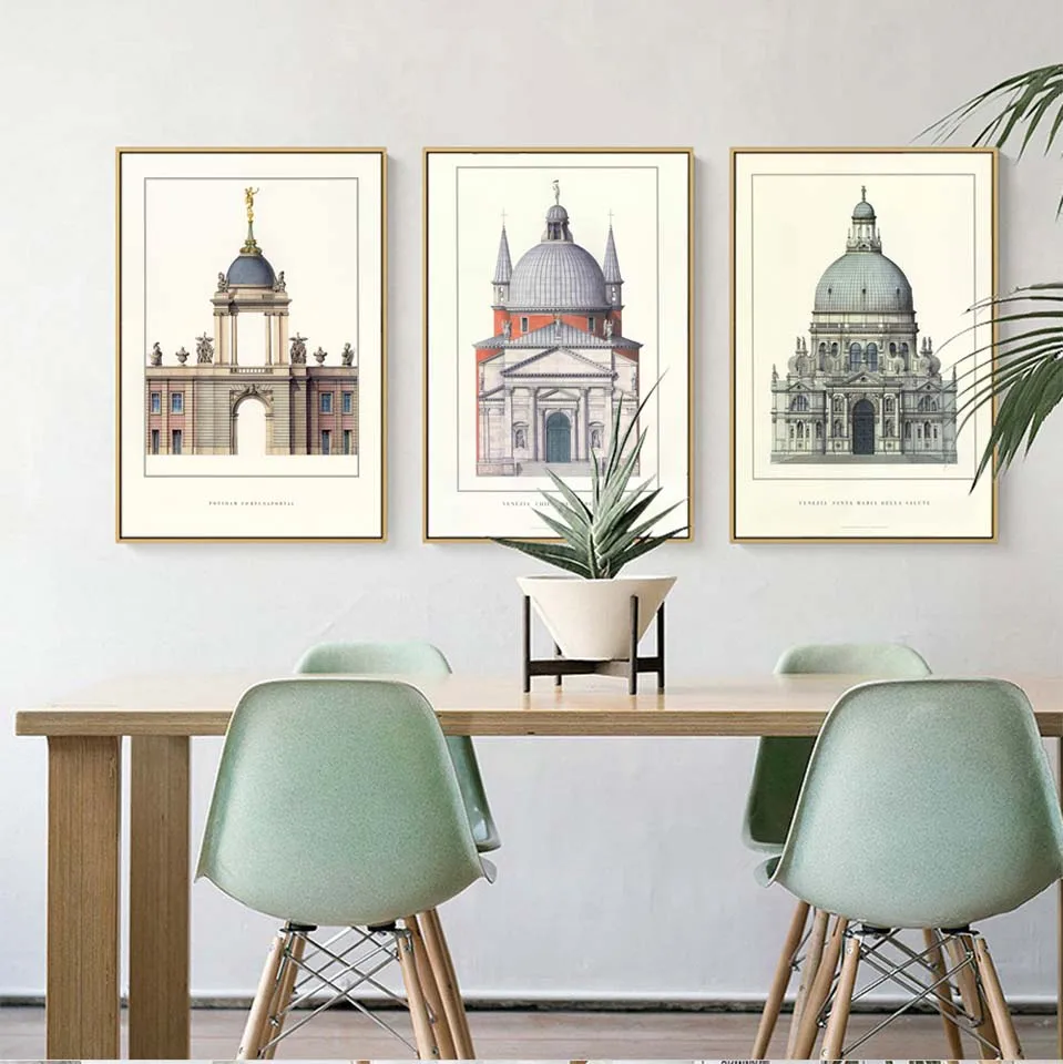 Home Decoration Wall Art Canvas Poster and Print Painting Decorative Picture For Living-room Architecture castle |