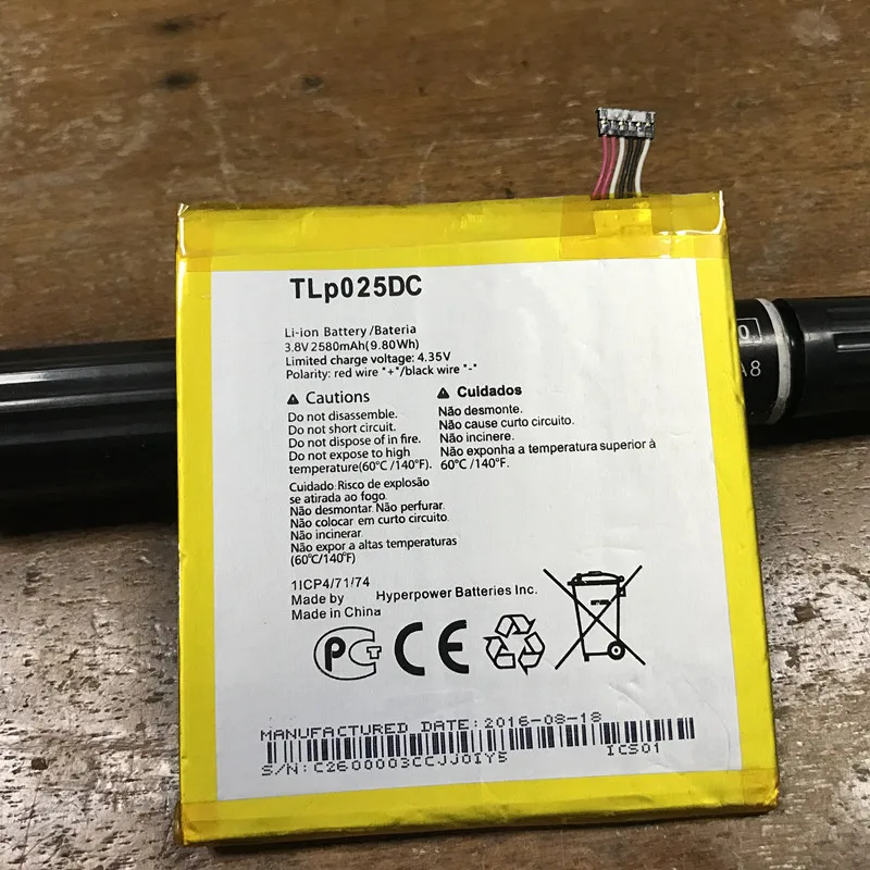 Аккумулятор TLP025DC 2580 мАч для Alcatel Pixi 4 6 0 OT 9001A 9001X 9001D 8050D 8050 мобильный телефон|battery for