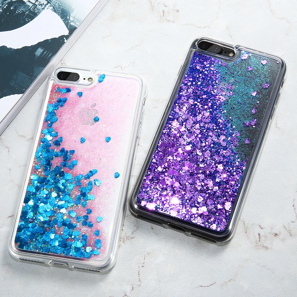 Блестящий жидкий зыбучий песок чехол для телефона iPhone XS Max XR X 8 7 Plus блестящий 5 5S SE 6