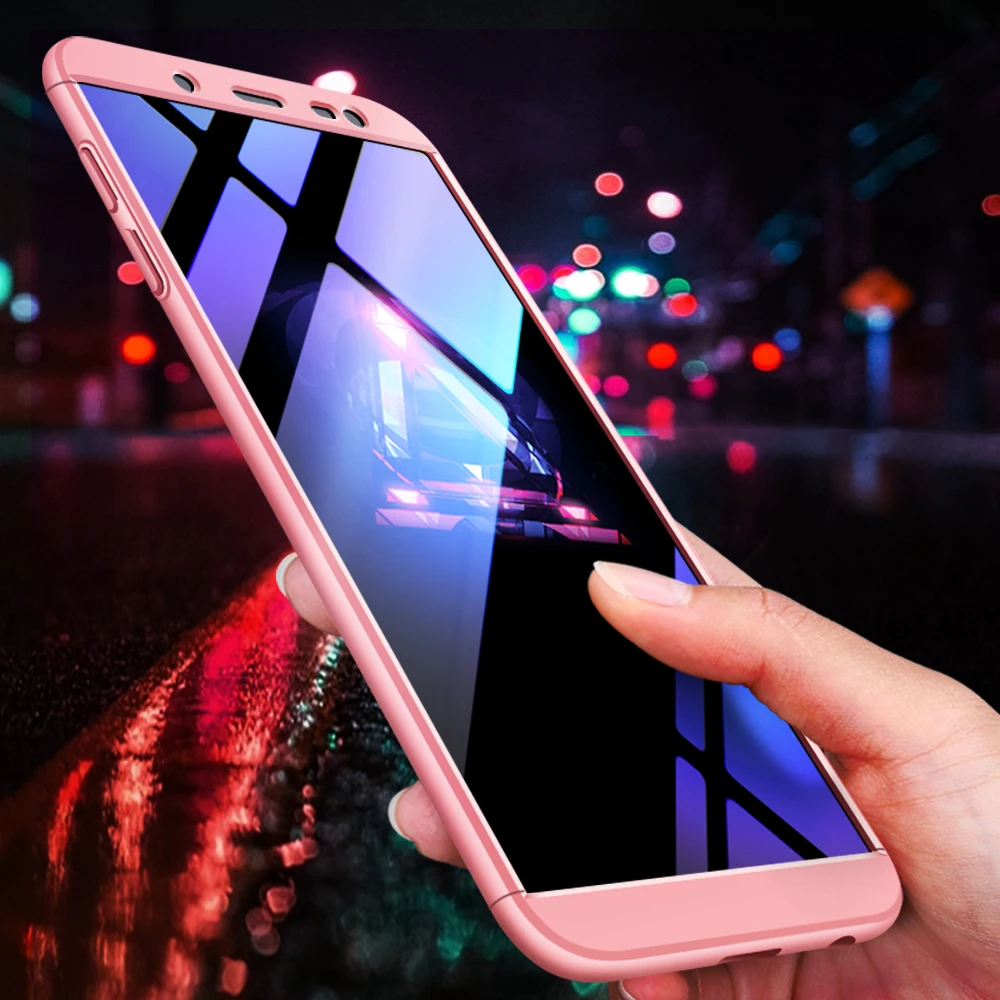 Для Samsung Galaxy J6 2018 чехол Полная защита Жесткий PC противоударный матовый для J600F J600