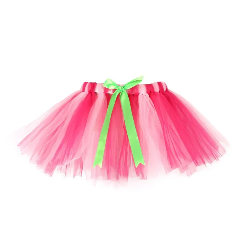 Новая Радужная юбка пачка для девочек многослойная трехслойная Тюлевая