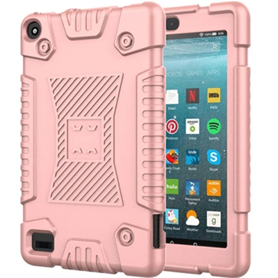 Rose Gold Мягкий силиконовый чехол для Amazon Kindle Fire 7 электронная книга чехол для планшета для Amazon new Fire 7 9 поколение чехол - Цвет: Rose Gold