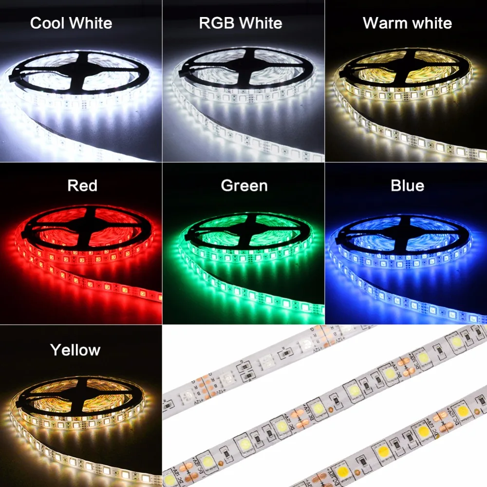 Светодиодная ленсветильник 12 В постоянного тока RGB SMD 2835 5050 44 кнопки пульт