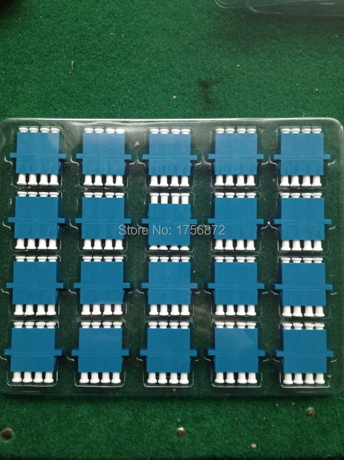 20 шт./лот LC/UPC четырехволоконно-оптический адаптер LC четырехволоконный