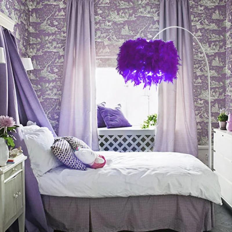 Большая Напольная Лампа для фойе прикроватный напольный светильник с перьями