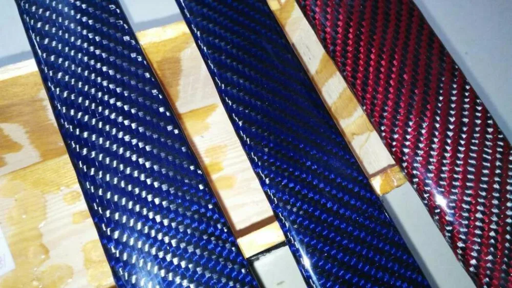 Carbon Kevlar ткани 200gsm 1100D Синий Кевлара и 3 К Углеродного волокна смешанные Ткани 2x2
