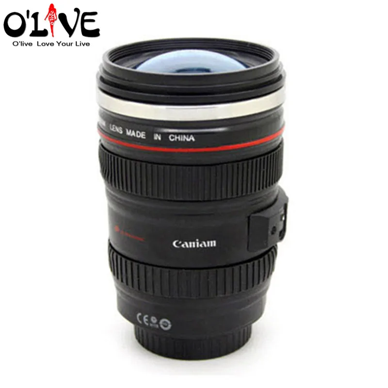 400 мл Нержавеющая сталь Чашки Объективы для фотоаппаратов Кружки стакан воды Чай