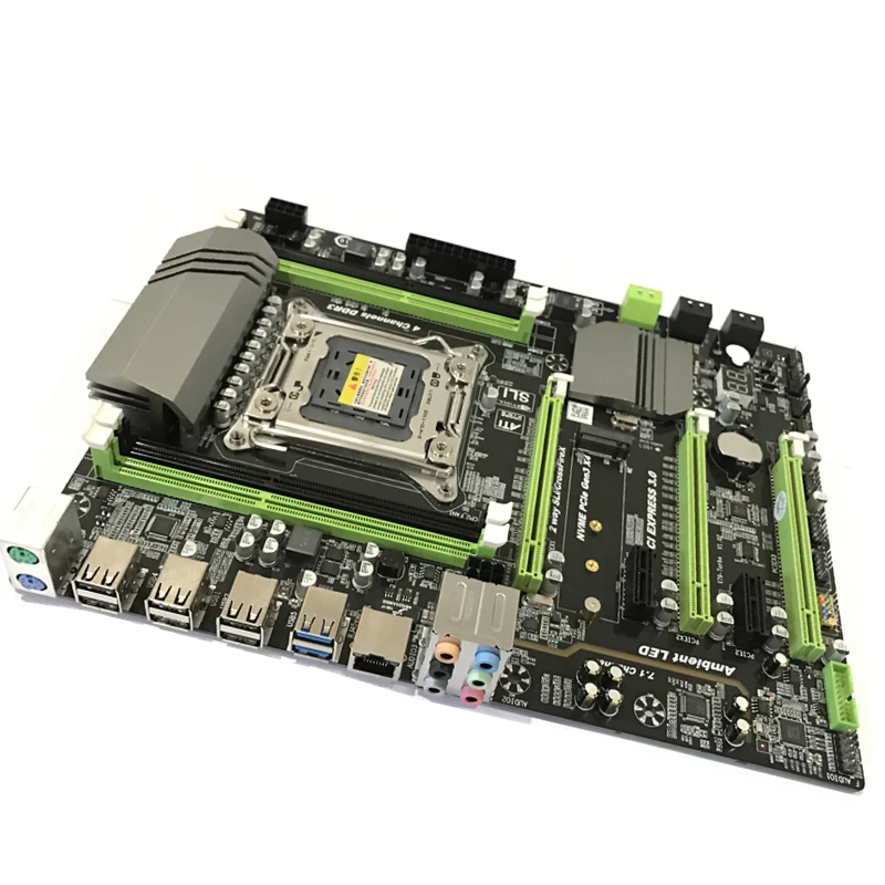 X79 материнская плата LGA2011 ATX USB3.0 SATA3 PCI-E NVME M.2 SSD Поддержка регистрации и ecc памяти и процессор Xeon E5