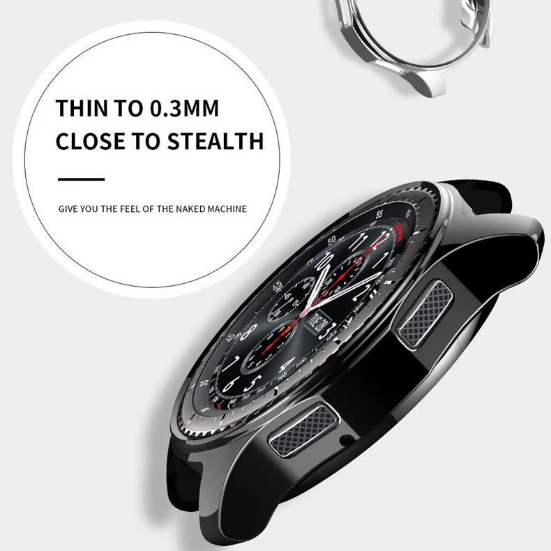 6 шт./упак. ТПУ мягкий чехол+ Стекло Экран пленка для samsung galaxy watch 46, 42 мм, версия для защиты рамка Корпус сменная часть Защитная крышка