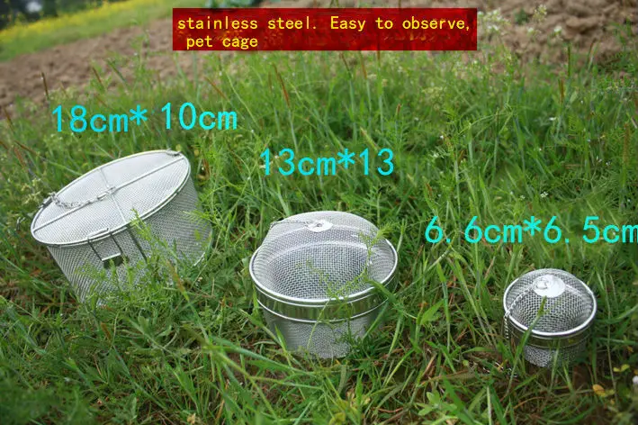 Большая клетка для питомцев из нержавеющей стали ящик наблюдения насекомых