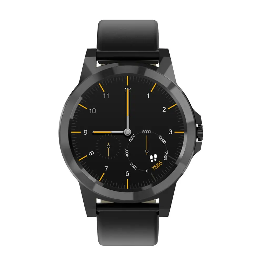 Black leather strap Diggro DI03 плюс Bluetooth Смарт часы водонепроницаемый монитор сердечного ритма шагомер монитор сна для Android и IOS pk DI02 - Цвет: Black leather strap
