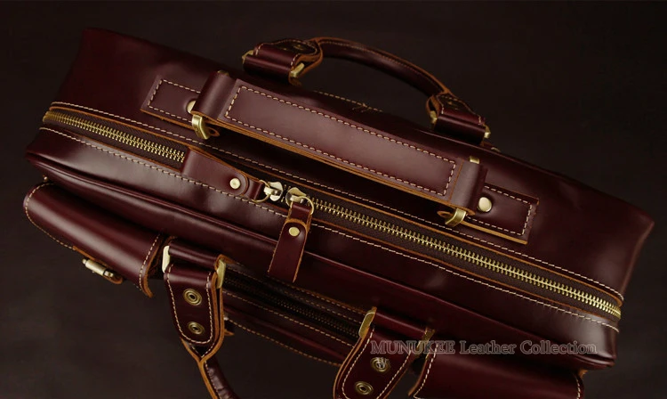 Luxury Genuine Leather Men's Travel Bags Luggage bag Big Men Leather Duffle Bags weekend bag overnight large tote Handbag M038#