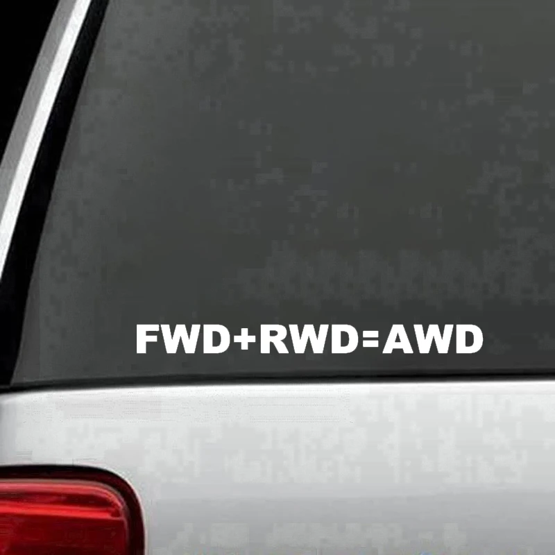 

Fwd + Rwd = шикарная наклейка для автомобиля, окна, автомобильные аксессуары, мотоциклетный шлем, автостайлинг, задняя фотонаклейка