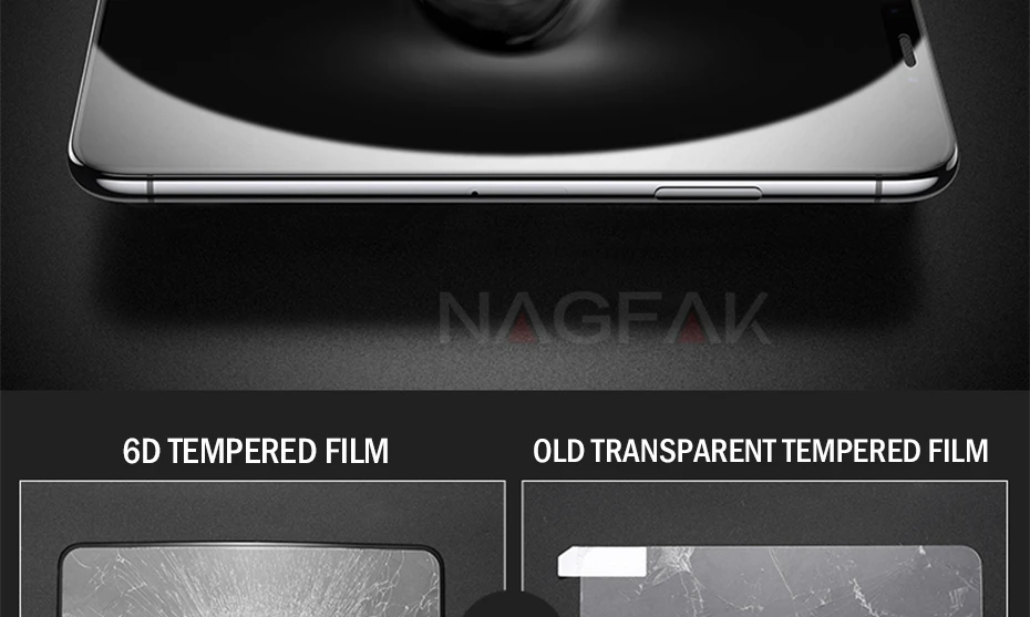 NAGFAK 6D закругленные края Полное покрытие экрана протектор для iPhone XS Max XR X 0,27 мм закаленное стекло для iPhone X 10 стеклянная пленка