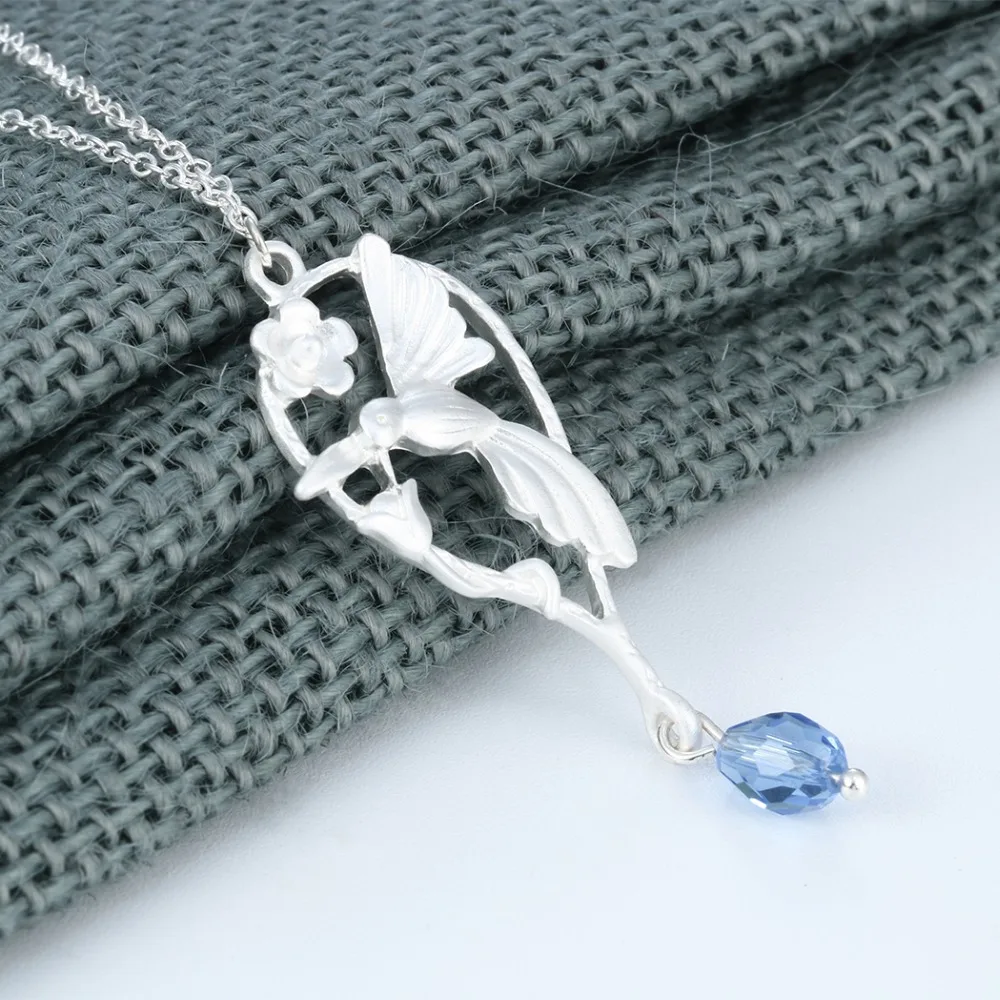 Женское ожерелье с подвеской в виде цветка и колибри|necklaces for women|pendant necklacebeads pendant |