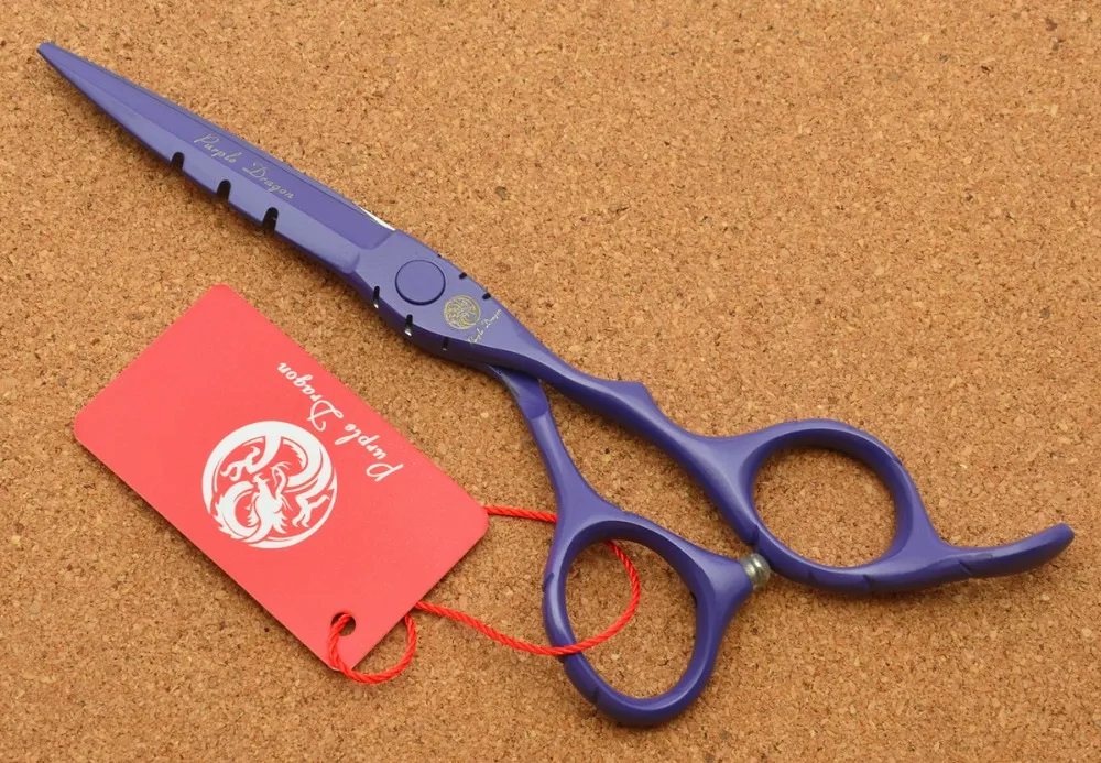 Z1010 6 In. Purple Dragon Japan 440C Hairdressing Scissors Cutting Shears Thinning Professional Human Hair | Красота и здоровье