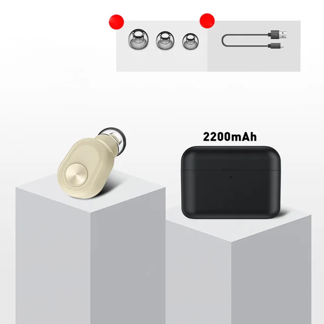 BL1 мини-наушники-вкладыши, беспроводные наушники с одним ухом, Bluetooth 150 часов, длительное время ожидания, музыка HiFi, стерео наушники с зарядным устройством 2200 мАч