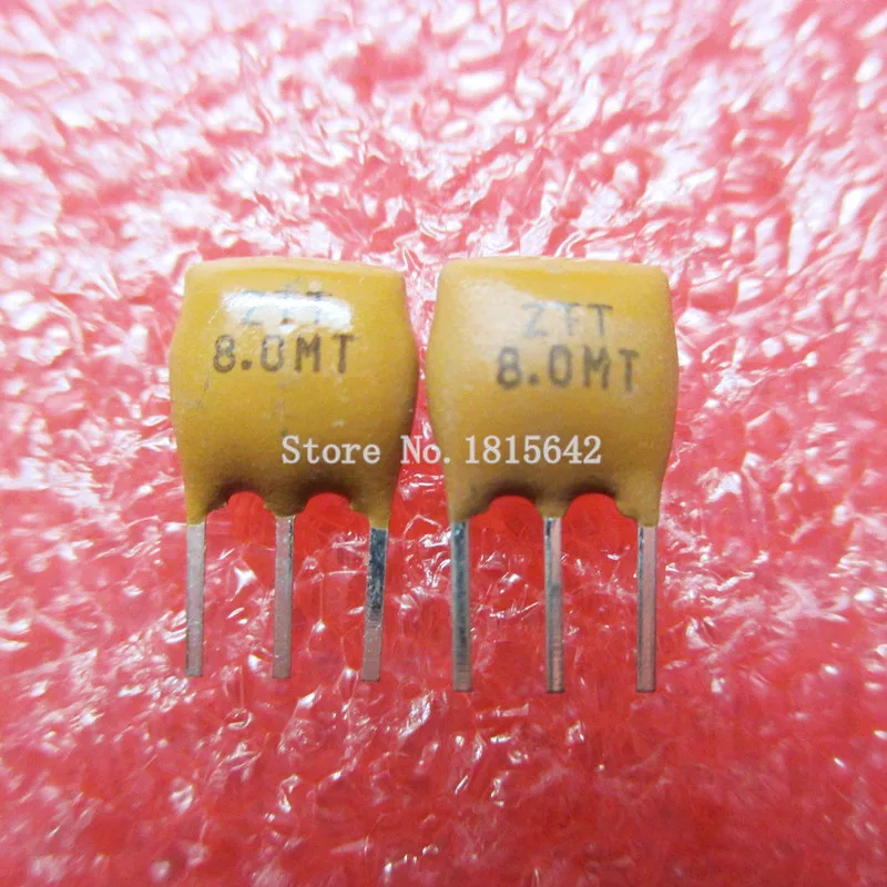 

New 10PCS/Lot Ceramic Crystal Oscillator 8MHz 8M 8.0MHz 8.0MT DIP 3Pins