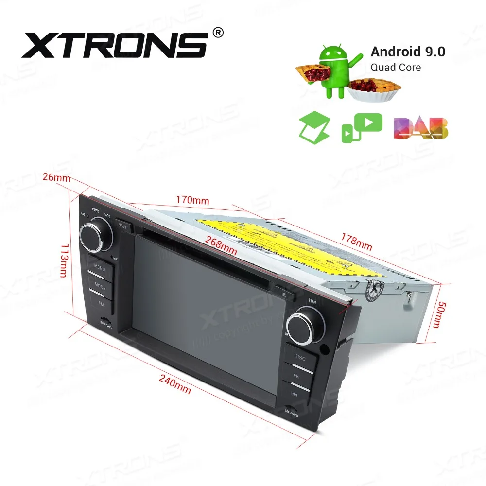 XTRONS Android 9 0 радио автомобиль мультимедиа стерео проигрыватель для BMW E90 седан E91