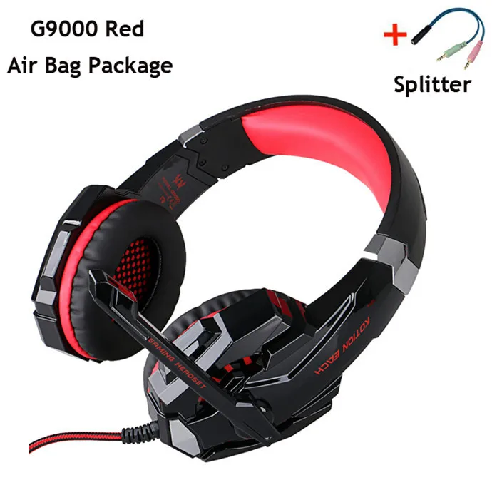 G9000 RED CABLE G2000 G4000 G9000 Игровые наушники проводные наушники с глубоким басом с микрофоном светодиодный светильник наушники для PS4 ноутбук Xbox PC Gamer - Цвет: G9000 RED CABLE