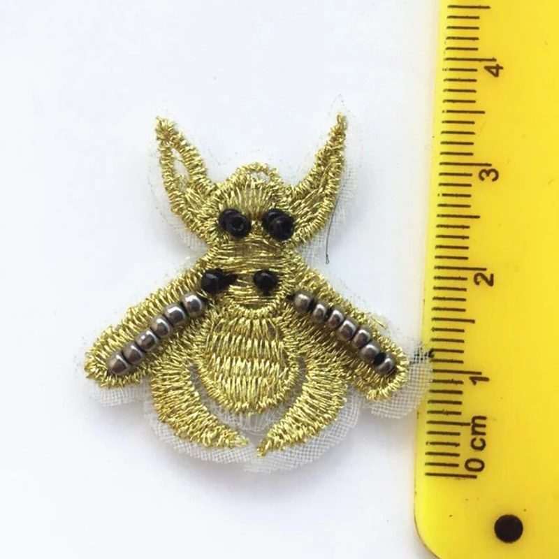 DIY Bee аксессуары для одежды 3D вышивка ногтей дрель ткань из стразов обувь