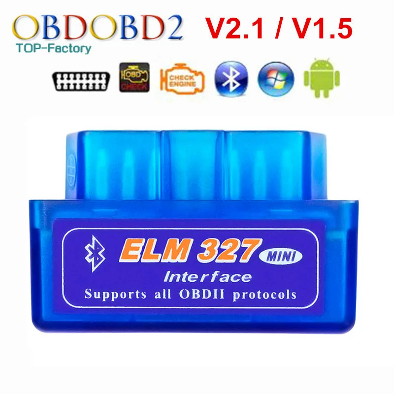 Супер Мини ELM327 Bluetooth V2.1/V1.5 OBD2 автомобильный диагностический инструмент ELM 327 Bluetooth 4,0 для Android/Symbian OBDII протокол