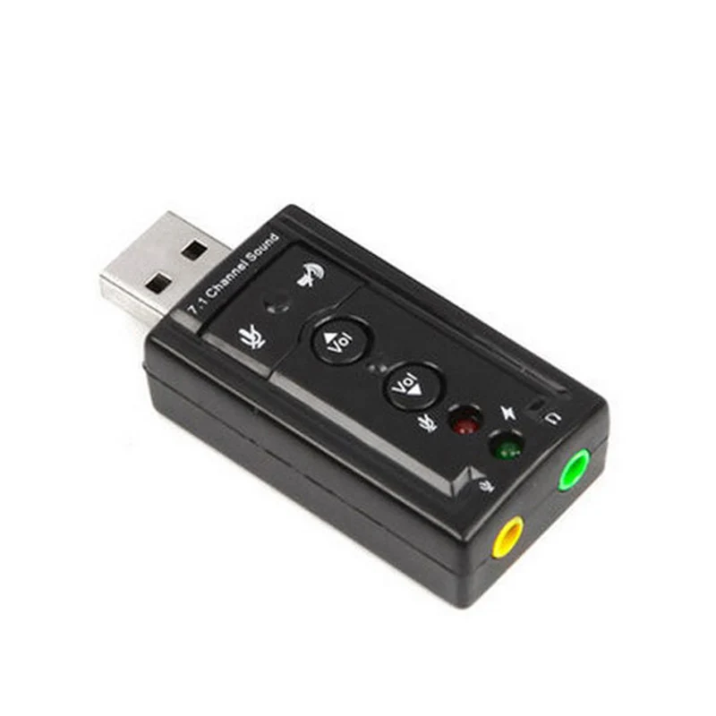 USB 7 1 внешняя звуковая карта к разъему 3 5 мм аудио адаптер для наушников