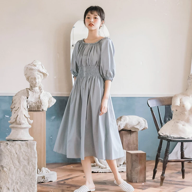 Для женщин Ретро старения платье Женская Корейская версия Лето 2019 Новый очень